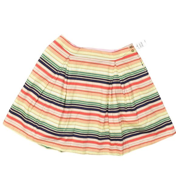 NEW Halogen X Atlantic-Pacific Pleated Skirt 3X Multicolor Striped Zip - Picture 1 of 8